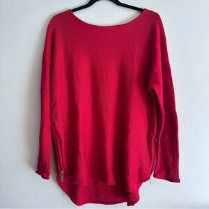 Michael Kors Vibrant Red Scoop Neck Sweater
